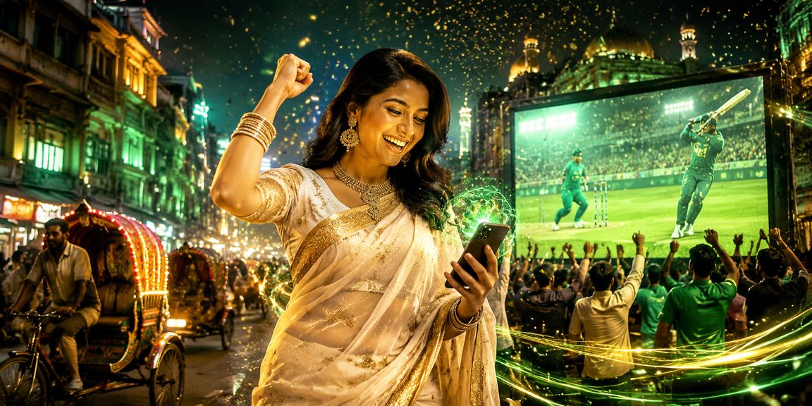 ঢাকায় একজন ব্যবহারকারী সুস্থভাবে ক্রিকেট বেটিং উপভোগ করছেন